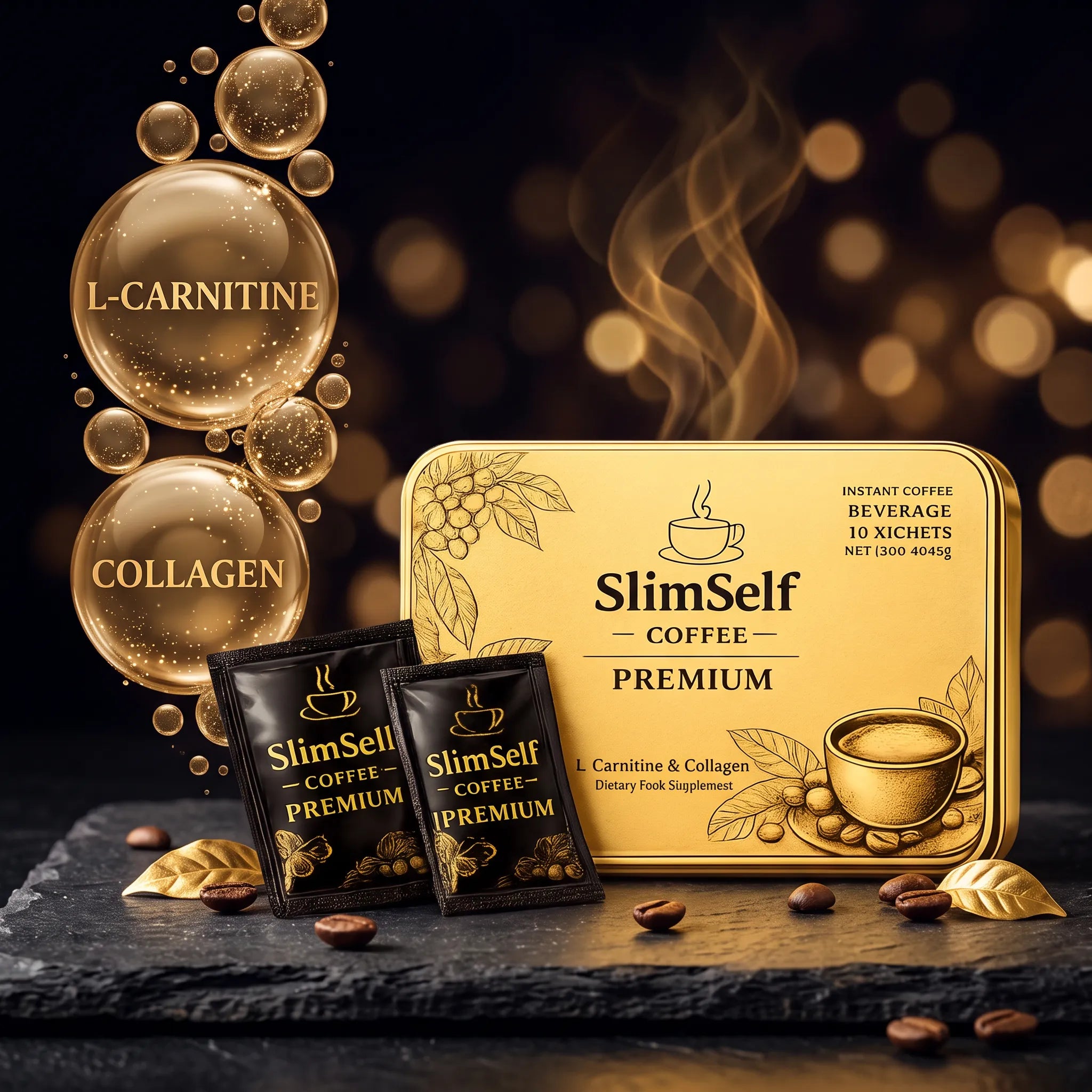 Sabah ışığında hazırlanmış bir fincan SlimSelf Premium Coffee